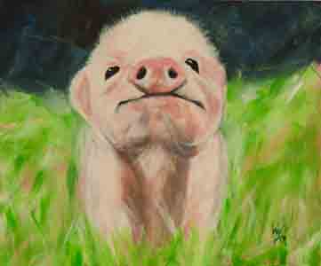 Schweinchen (Acryl) 50x60 cm